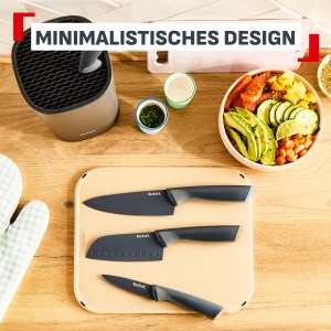 Set cutite Tefal Slicy 4 piese, inox, antiaderent, culori pastel - Img 6