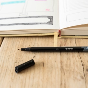 Set de 12 Fineliner BIC Intensity, Culoare Neagra, Strichstarke 0,4mm - Img 4