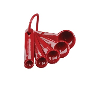Set de 5 linguri de masurare KitchenAid, poate fi spalat in masina de spalat vase, stivuibil - rosu imperiu - Img 6