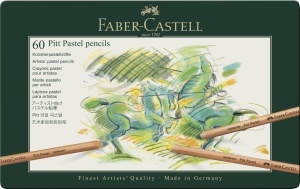 Set de 60 creioane pastel Faber-Castell Pitt Pastel in cutie metalica - Img 2