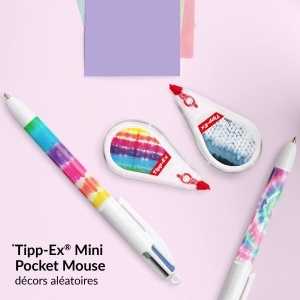 Set de birou BIC 4 Culori cu 3 stilouri si 2 corectoare, design Tie Dye - Img 2