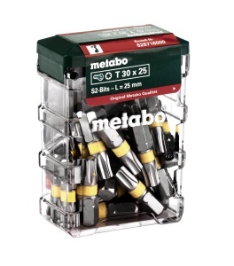 Set de Biti Metabo Bit-Box T30, 25 piese, din otel S2, 25 mm