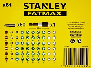 Set de biti Stanley, 61 piese, 14, cu suport magnetic, model 1-13-902 - Img 3