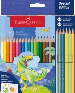 Set de Buntstifte Faber-Castell 111222, 24 culori, design Dinosaurier - Img 1