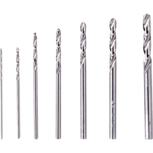 Set de burghie de precizie Dremel 628 - 7 burghie pentru lemn si metal, 0.8-3.2mm