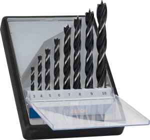 Set de burghie elicoidala pentru lemn Bosch 8x PRO (pentru lemn de esenta moale, lemn de esenta tare, O 3,0, 4,0, 5,0, 6,0, 7,0, 8,0, 9,0, 10,0 mm, accesorii profesionale Masina de gaurit/surubelnita)