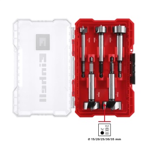 Set de burghie Forstner Einhell M-CASE, 5 piese, 1535 mm - Img 2
