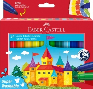 Set de carioci Jumbo Faber-Castell, 24 culori, lavabile - Img 1