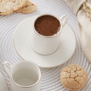 Set de cesti de cafea Karaca Elda pentru 6 persoane, 12 piese, portelan - Img 2