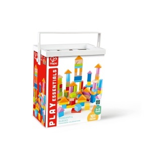 Set de Constructie Hape 101 Piese Lemn Colorat pentru Copii 12 Luni - Img 4
