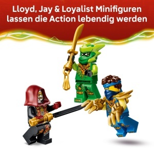Set de Constructie LEGO Ninjago Lloyd Drachen-Mech Battle 71862, 81 piese, cu 3 figurine - Img 6