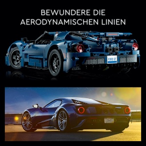 Set de Constructie LEGO Technic Ford GT 2022, 112, 1466 piese, culoare albastru - Img 3