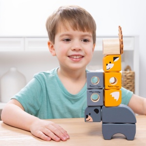 Set de Constructie Melissa Doug Blockables - 16 piese, 9 blocuri din lemn, accesorii din fetru - Img 6