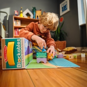 Set de Constructie Melissa Doug Blockables Safari - 34 Piese, Lemn si Accesorii - Img 7