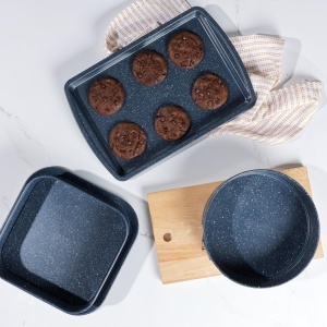 Set de copt Russell Hobbs Nightfall Stone 2 piese antiaderent otel carbon 38 cm - Img 2