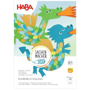 Set de creatie HABA pentru copii - 2 drachi colorati, 5 ani, materiale de calitate