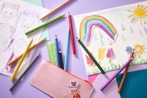 Set de Creioane Colorate Jumbo Faber-Castell Grip, 8 culori, Ergonomice - Img 2