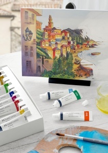 Set de culori in ulei Faber-Castell, 24 tuburi x 9 ml, culori intense - Img 2
