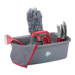 Set de curatenie Dirt Devil 42146, 6 piese, cu eimer si ustensile din microfibra