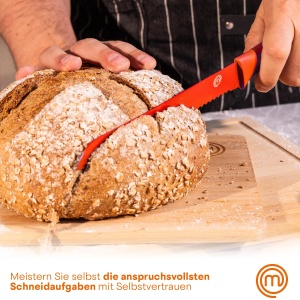 Set de cutite MasterChef cu suport, 5 piese, inox, manere antiderapante, multicolor - Img 6
