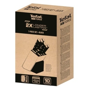 Set de cutite Tefal Ice Force K232S7 8 piese otel german inoxidabil bloc de lemn rezistenta la coroziune - Img 16