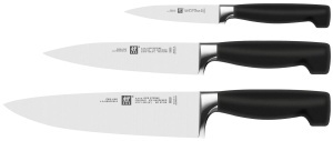 Set de cutite Zwilling 35048-000-0 3 piese otel inoxidabil maner ergonomic negru
