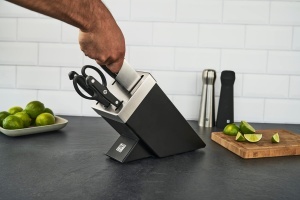 Set de cutite ZWILLING Gourmet cu suport autoascutitor, 7 piese, negru - Img 4