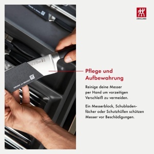 Set de cutite ZWILLING Vier Sterne cu bloc autoascutitor, 7 piese, negru - Img 8