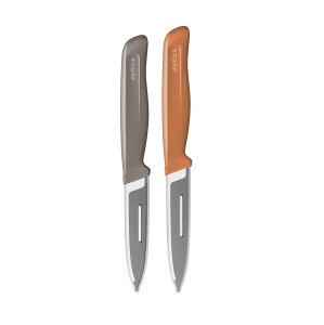 Set de cutite Zyliss 2 piese pentru fructe si legume, otel inoxidabil, manere ergonomice