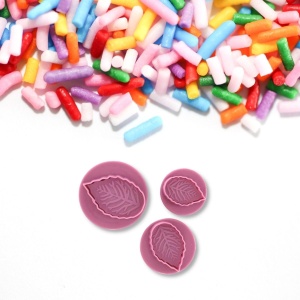 Set de Decupatoare Zenker Frunza 3 piese, Plastic, Culoare Frozen Rose - Img 2
