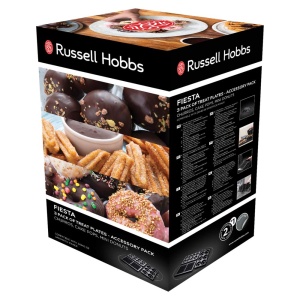 Set de farfurii suplimentare Russell Hobbs de 3 [Cake Pop, Mini Gogoase si Churros] Supliment pentru aparat multifunctional 3-1 Fiesta 24540-56 (farfurii antiaderente de inalta calitate, care pot fi spalate in masina de spalat vase) 25490-56 - Img 2