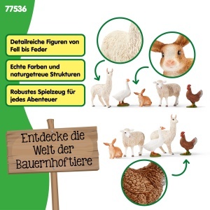 Set de Figurine Ferma Schleich 77536 5 Piese Animale de Ferma - Img 3