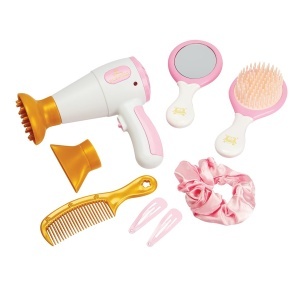 Set de Frizerie pentru Copii Smoby Disney Princess cu Fohn, Oglinda si Perie