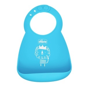 Set de hranire pentru bebelusi Chicco, 3 piese, silicon, albastru, BPA free - Img 4
