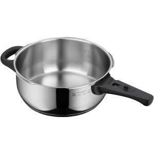 Set de inductie pentru oala sub presiune WMF Perfect One Pot 2 bucati, oala sub presiune 4.5l + 3l, semnal mare de gatit, 2 setari de caldura, maner capac detasabil, potrivit pentru toate tipurile de aragaz, otel inoxidabil - Img 3