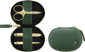 Set de ingrijire a unghiilor ZWILLING cu 3 piese, etui din piele ecologica verde