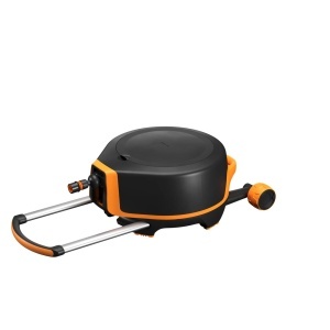 Set de Irigare Fiskars Waterwheel XL, 20 m furtun, 360 rotire, NegruPortocalie