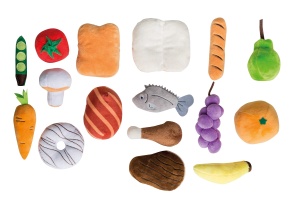 Set de joaca copii roba, 20 piese, 4 grupuri alimentare, din lemn - Img 2