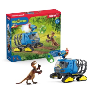 Set de Joaca cu Dinozauri Schleich 42604 Vehicul de Urmarire cu 5 Piese