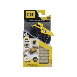Set de joaca cu masini de constructie CAT Dig N Build, 230g nisip kinetic, pentru copii 3