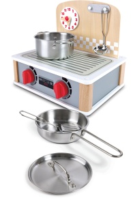 Set de Joaca Hape 2-in-1 Bucatarie si Gratar Jucarie Educativa din Lemn pentru Copii 3 - Img 2