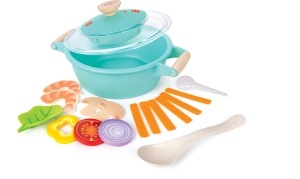 Set de joaca Hape Kleiner Kuechenchef Dampfgarer cu efecte sonore si abur pentru copii 3