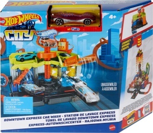 Set de joaca Hot Wheels City HDR27 Spalatorie auto cu 1 masina inclusa conectabil cu alte seturi - Img 7