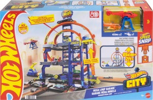Set de Joaca Hot Wheels Mega Garage cu Masina si Helicopter, 3 Etaje - Img 6