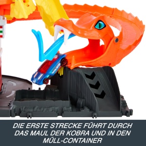 Set de Joaca Hot Wheels Pizza Slam Cobra Attack - 1 Masina Inclusa, Diverse Trasee - Img 3