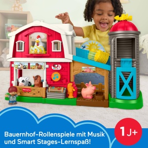 Set de joaca interactiv Fisher-Price Little People Ferma cu muzica si 4 animale - Img 2