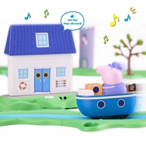 Set de Joaca Peppa Pig cu Barca Bobbing Along, 2 Vehicule, Sunete Interactive - Img 2