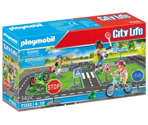 Set de Joaca PLAYMOBIL City Life 71332 - Parcurs cu Biciclete, 34 Piese, pentru Copii de la 4 Ani - Img 2