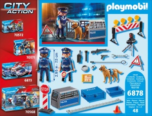Set de Joaca Politie PLAYMOBIL - Straensperre cu 2 Figurine si Accesorii, 48 piese - Img 9