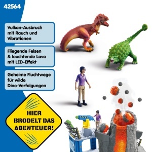 Set de Joaca Schleich Dinosauri - Expeditia Mare a Vulcanului, 60 piese, pentru copii de la 3 ani - Img 3
